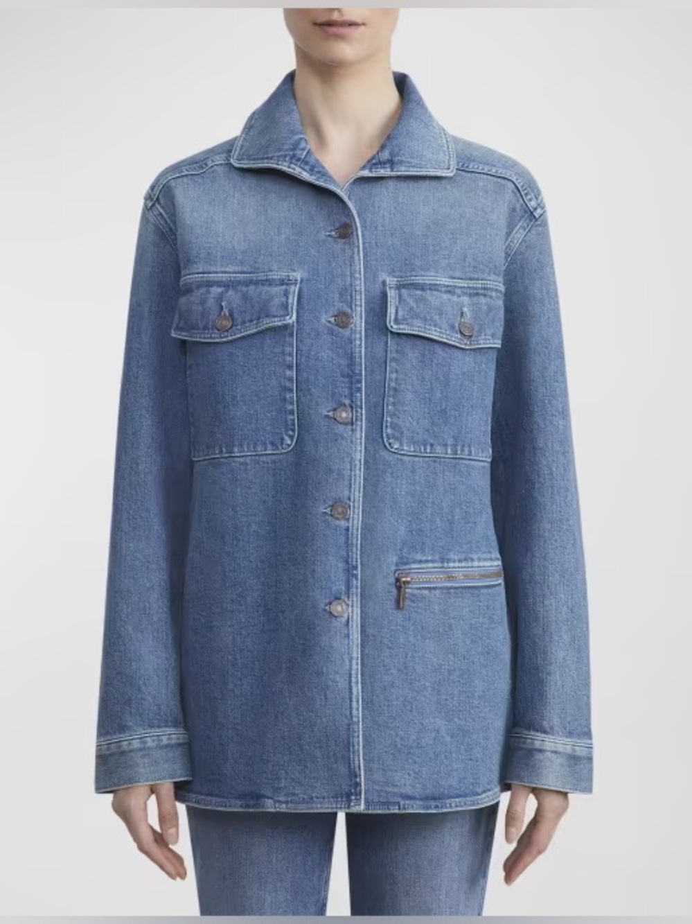 LAFAYETTE 148 Denim Chore Coat Size XXL VGUC